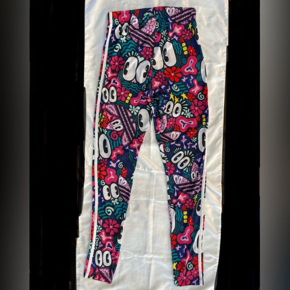 Adidas Leggings Size Small White/Blue/Red/Pink/Green Excellent Condition - Picture 5 of 10